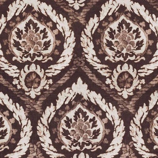 Schumacher Abaza Resist Fabric in Bark For Sale