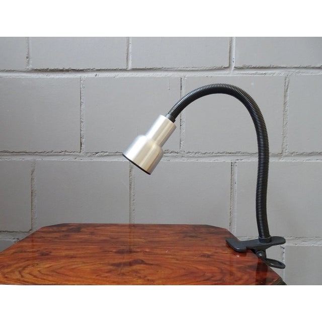 Silver-Colored Clamp Lamp For Sale - Image 10 of 10