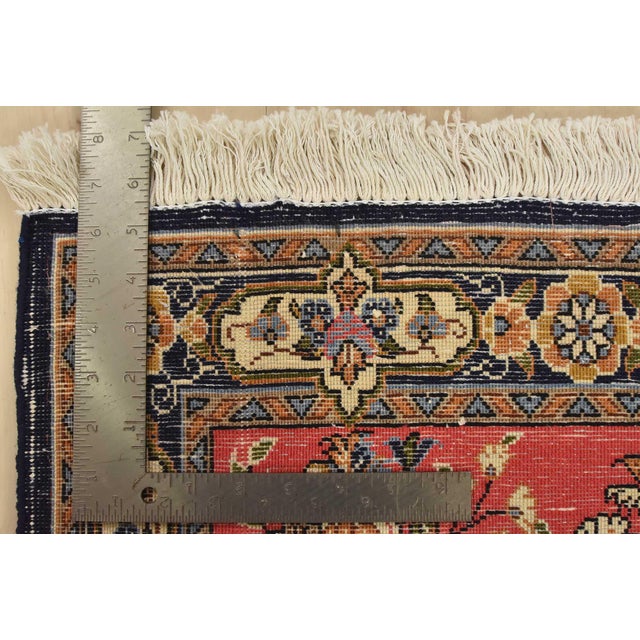 Textile Qom Rug 2’9” X 2’2” Pink Wool Vintage Traditional Hand-Knotted Carpet For Sale - Image 7 of 7