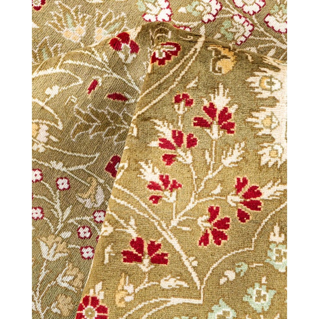 Textile Mogul, One-of-a-Kind Hand-Knotted Area Rug - Brown, 4' 8" x 7' 0" For Sale - Image 7 of 8