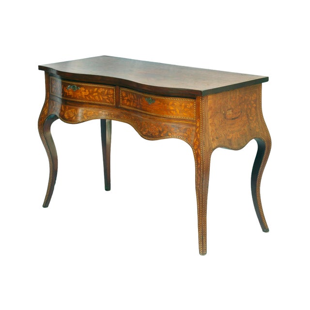 Antique Edwardian Inlayed Desk 1900-1910 For Sale - Image 14 of 15
