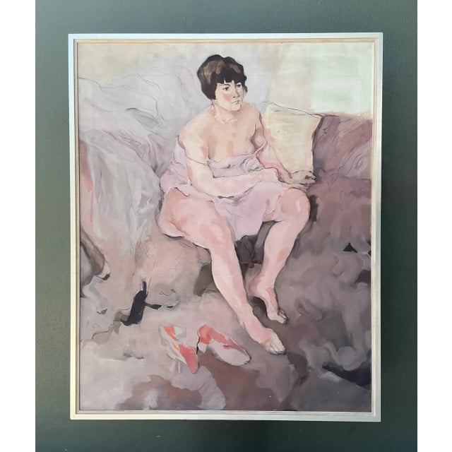 Vintage Framed Figurative Oil Painting For Sale - Image 11 of 12