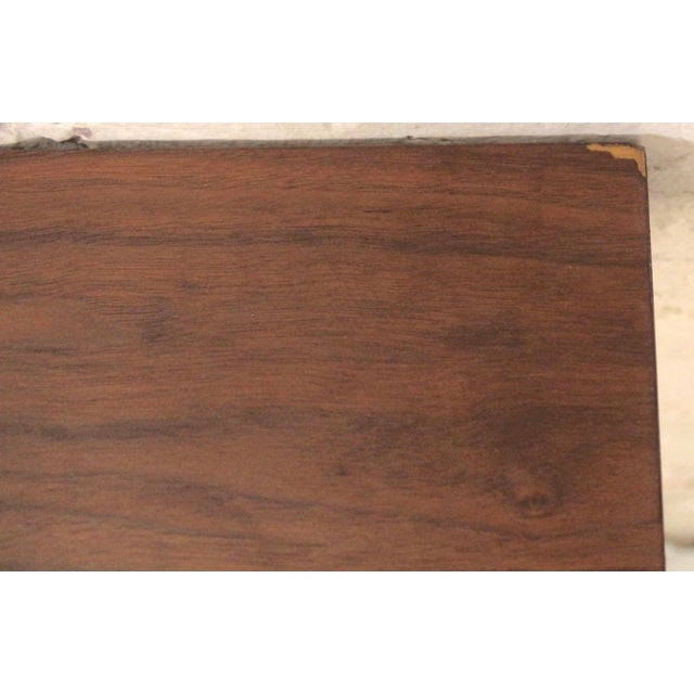 Vintage Nine Drawer Walnut Dresser by Dixie Furniture Co. For Sale - Image 15 of 16