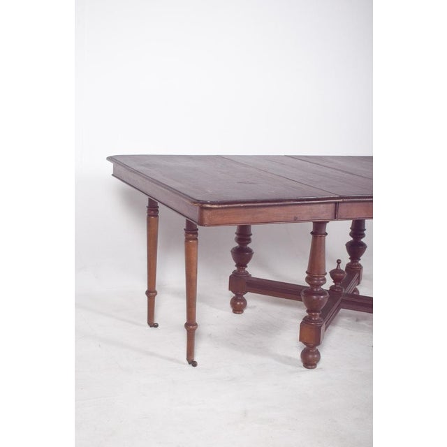 European Square Extendable Dining Table, 1890s For Sale - Image 9 of 13