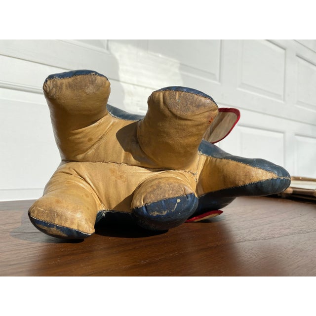 Textile Mid 20th Century Stuffed & Painted Canvas Elephant For Sale - Image 7 of 9