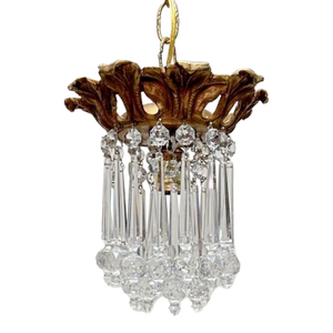 Vintage Brass Upside Down Layered Cake Chandelier