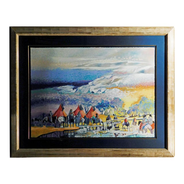 Earl Biss "Red Lodge" Serigraph on Paper Framed Hand Signed Make an Offer #272 For Sale