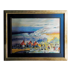 Earl Biss "Red Lodge" Serigraph on Paper Framed Hand Signed Make an Offer #272