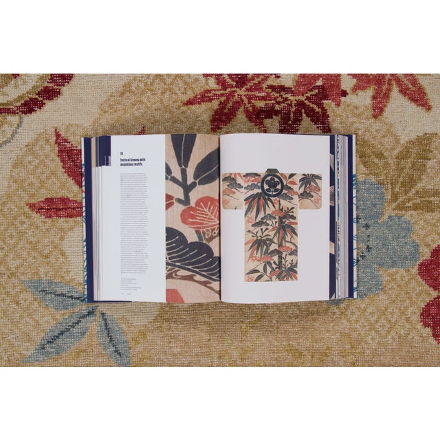 Contemporary Japanese Botanical & Seigaiha Wave Wool Rug by Rug & Kilim, India For Sale - Image 9 of 10