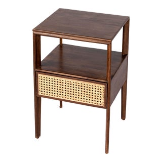 Vance 1 Drawer Cane Nightstand For Sale