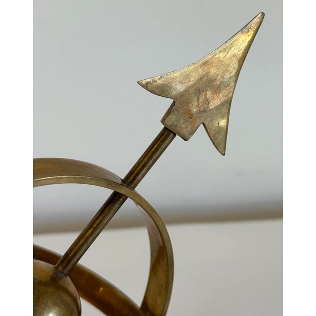 Brass Vintage Brass Armillary Sundial Sphere For Sale - Image 8 of 9