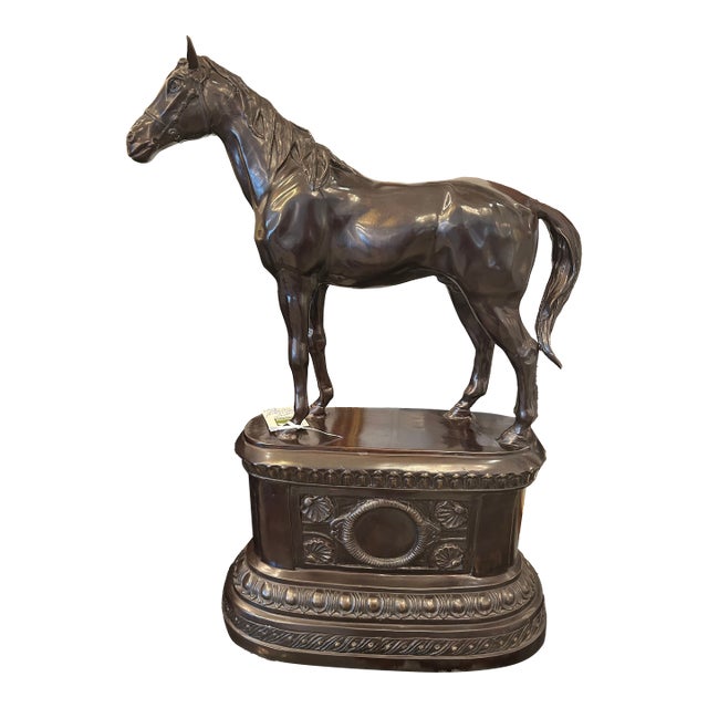 Large Bronze Vintage Equestrian Horse Sculpture For Sale