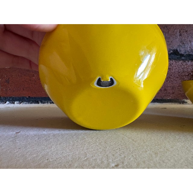 Paint Vintage Yellow Enamel Bowls Set of 2 – Mid Century Kitchenware For Sale - Image 7 of 12