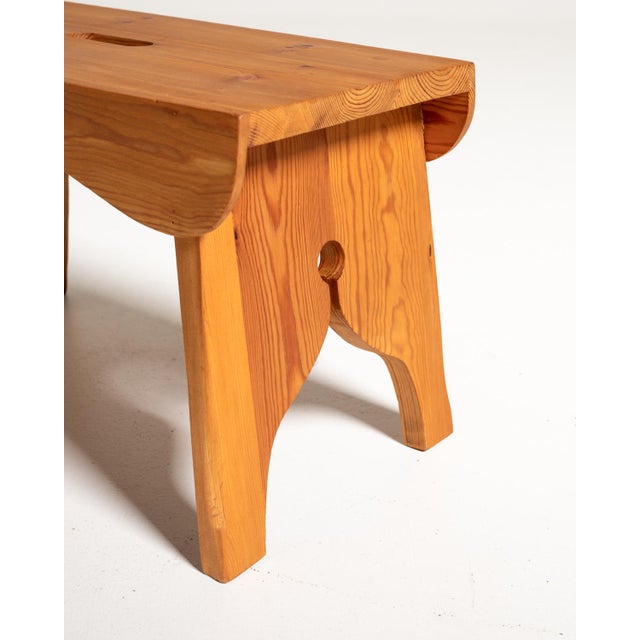 Wood Pine Stool, Sweden, 1960s For Sale - Image 7 of 10