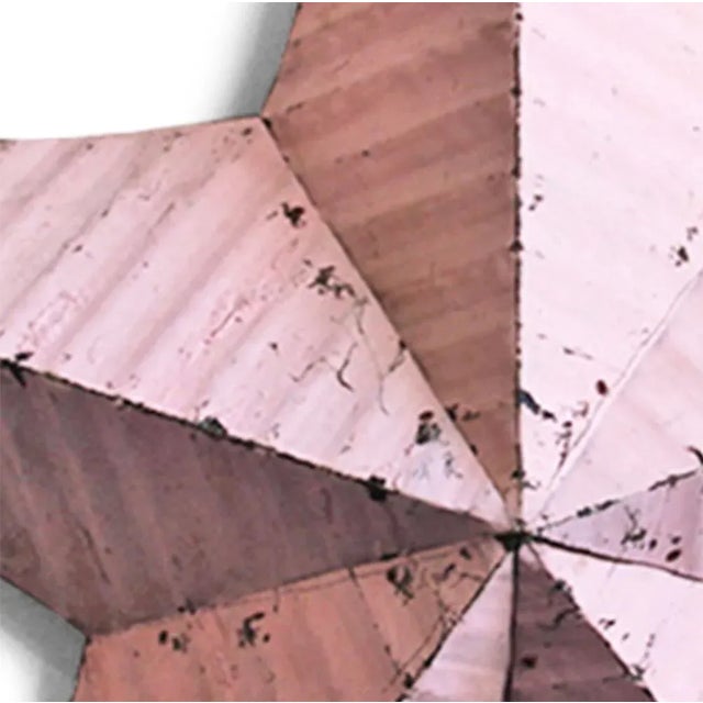 Vintage large pink barn star made from recycled galvanized metal roofing with a rustic aged painted patina. Industrial...