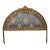 Highly Decorative Louis XVI Style Brass and Upholstered Headboard, Circa 1920s For Sale