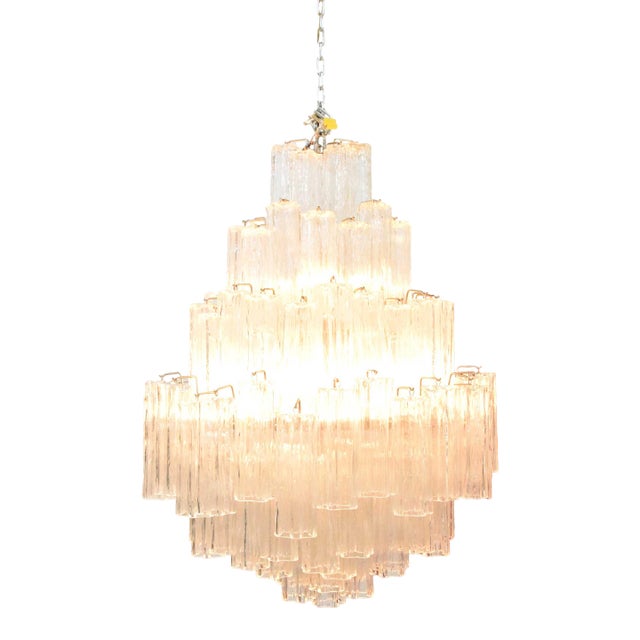 1960s Large Venini Tronchi Chandelier For Sale