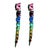 Contemporary Oscar De La Renta Hematite Plated Rainbow Swarovski Crystal Drop Earrings, Pair For Sale - Image 3 of 10