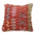 Arteverk Handwoven Afghan Kilim Pillow — Red & Cream Diamonds For Sale