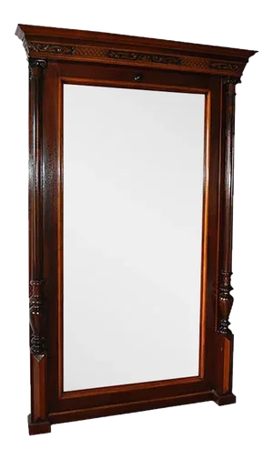 19th-Century Mahogany Mirror