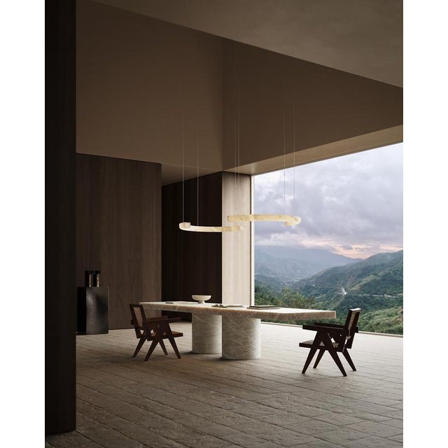 Black Kleo Pendant Lamp by United Alabaster For Sale - Image 8 of 11