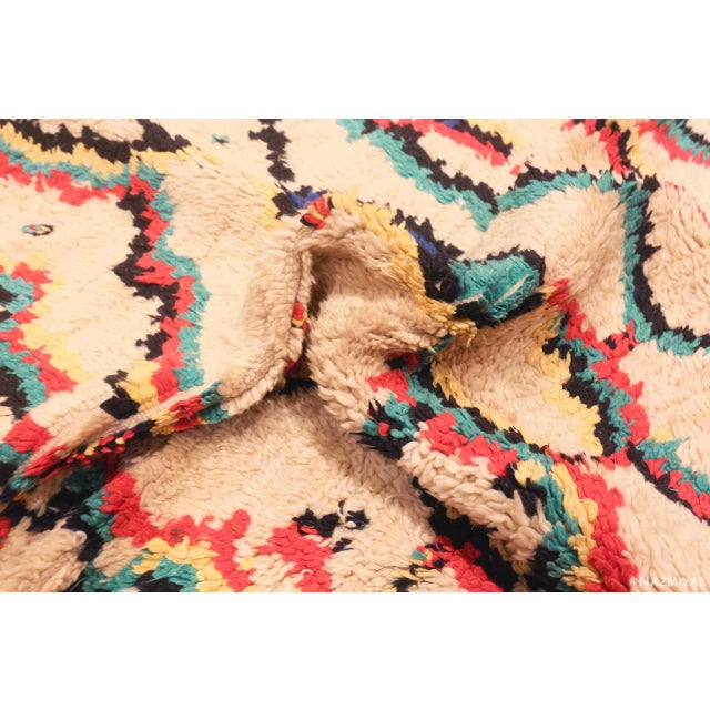 Nazmiyal Collection Vintage Colorful Allover Design Tribal Berber Moroccan Rug For Sale - Image 9 of 9