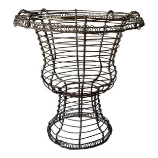 Late 20th-Century Fil De Fer Victorian-Style Wirework Urn-Shaped Planter For Sale