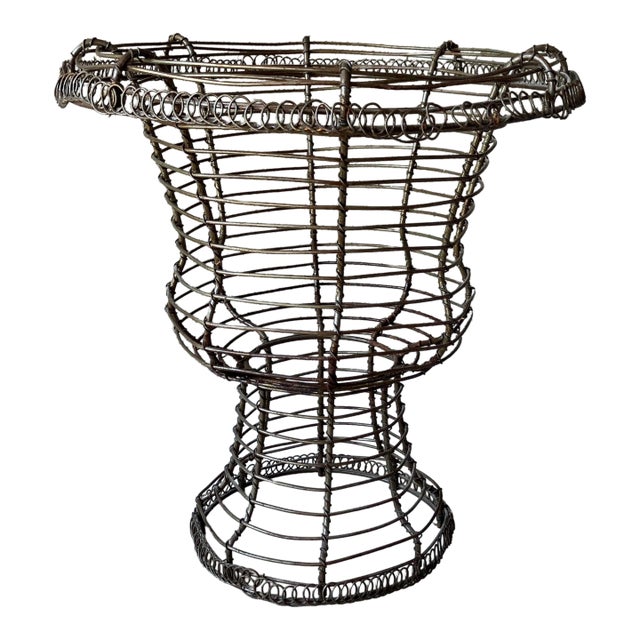 Late 20th-Century Fil De Fer Victorian-Style Wirework Urn-Shaped Planter For Sale
