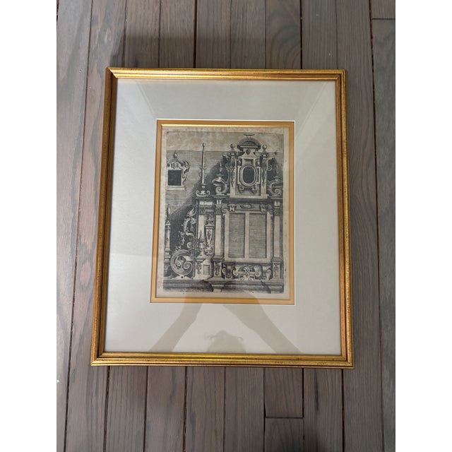 Renaissance 1598 Architectural Ornament Engraving by Wendel Dietterlin - Framed For Sale - Image 3 of 4