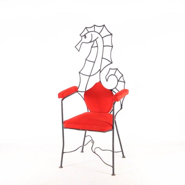 Vintage Hippocampus Armchair in Iron, 1980s For Sale - Image 6 of 14