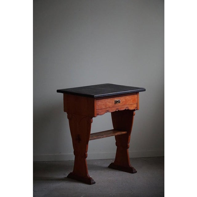 19th Century Swedish Gustavian Style Pine Desk / Table For Sale - Image 4 of 18