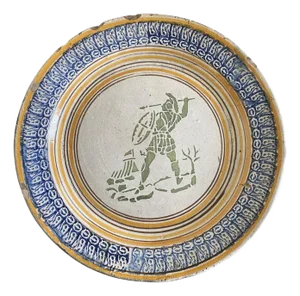 Antique Italian Ceramic Dish Centerpiece, 1700s