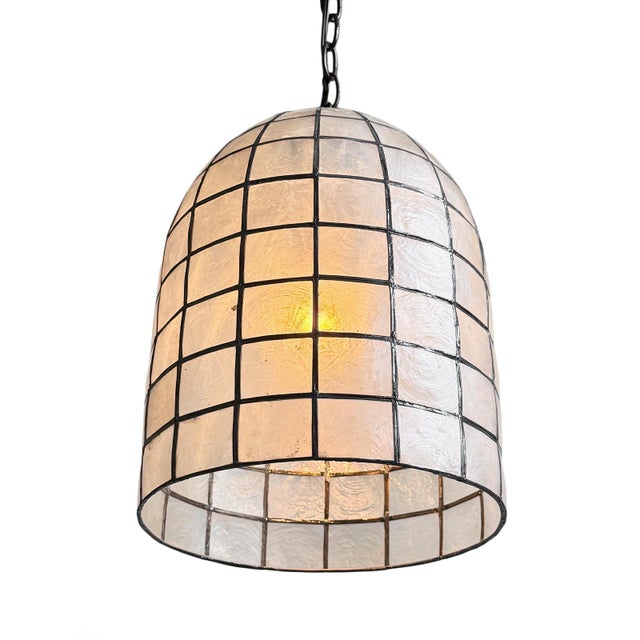 Capiz Shell Bell Pendant Light Small For Sale - Image 9 of 13