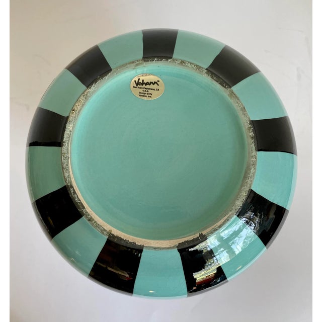 Postmodern Memphis Vohann of California Hand-Painted Vase For Sale - Image 10 of 11