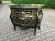 1950s French Louis XVI Black Floral Beech Commode Chest For Sale - Image 9 of 10
