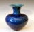 Large Awaji pottery vase in organic Art Nouveau form with flaring, ruffled mouthrim and blue monochrome glaze, circa...