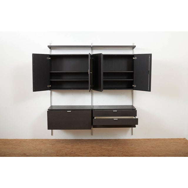 CSS Shelving System with Double-Door Cabinets and Drawers from George Nelson, in Good conditions. Designed 1950 to 1959 I...