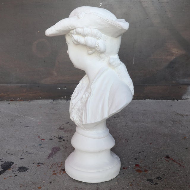 Mid Century Plaster Bust of French Soldier For Sale - Image 4 of 6