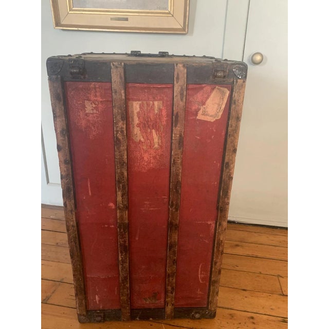 Antique Louis Vuitton Monogram Canvas Steamer Trunk (Circa 1900) For Sale - Image 16 of 18