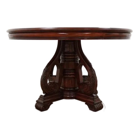 Round Traditional Pedestal Dining Table | Chairish