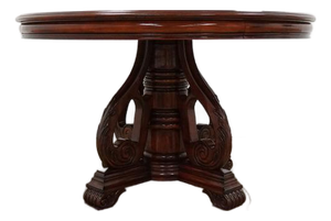 Round Traditional Pedestal Dining Table
