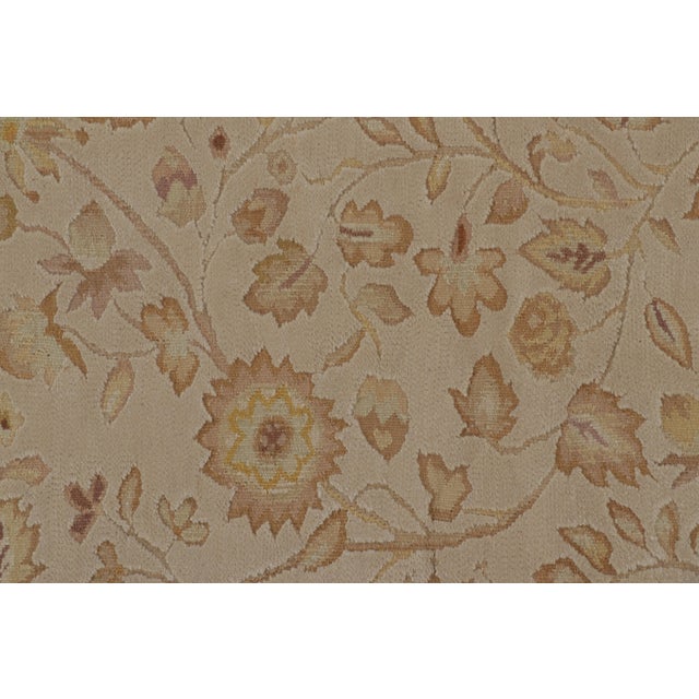 Rug & Kilim’s Tudor Style Rug in Cream With Beige-Brown Floral Patterns For Sale In New York - Image 6 of 8