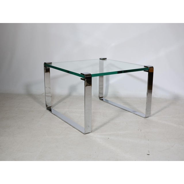 Metal Vintage Glass and Chrome Model 1022 Coffee Table from Draenert, 1990s For Sale - Image 7 of 8