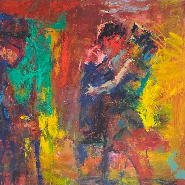 Randy Moberg, Untitled Figurative Dance, Embracing Figures, Abstract, Figurative Abstract, Reproduction Print, Fine Art Print For Sale