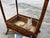 Vintage Large Woven Wicker Double Compartment Standing Sewing Basket For Sale - Image 9 of 12