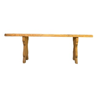 Vintage Rustic Wooden Stool For Sale