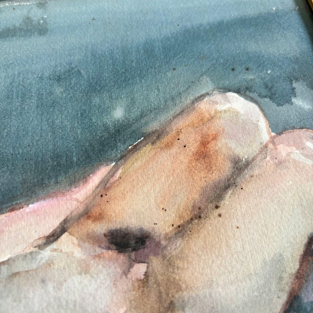 H. Bogman Jr., Lying Nude, Watercolor Painting, 1950s For Sale - Image 9 of 11