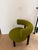 Two Tom Dixon Fat Chairs - green, black legs