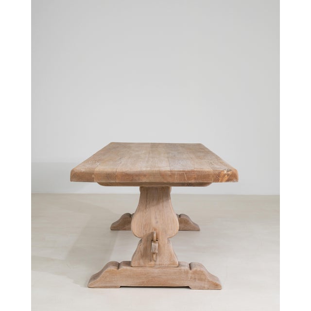 Oak Trestle Dining Table For Sale - Image 15 of 15