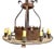 Vintage Round Iron Quatrefoil Chandelier For Sale - Image 4 of 18
